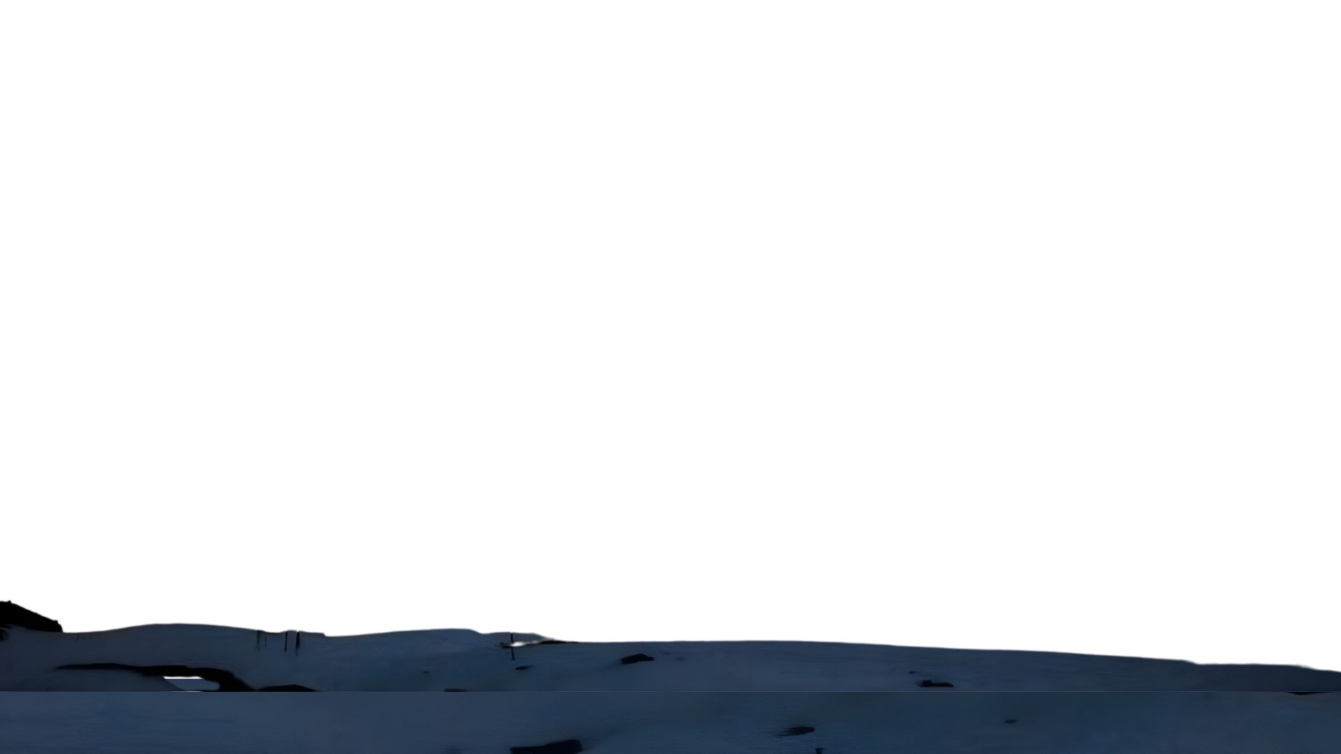 Icy foreground shelf framing the polar scene